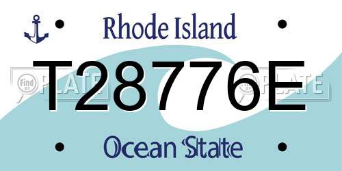 T28776E Rhode Island License Plate