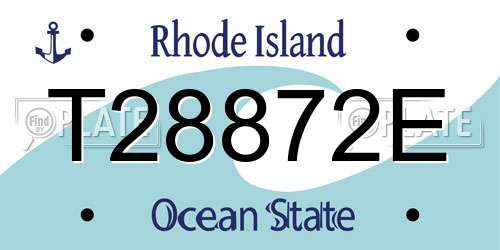 T28872E Rhode Island License Plate
