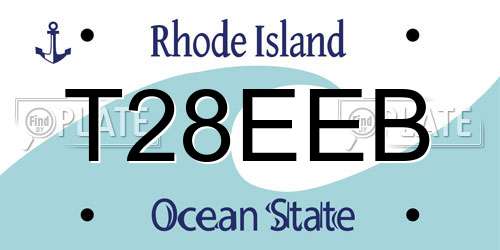 T28EEB Rhode Island License Plate