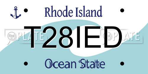 T28IED Rhode Island License Plate