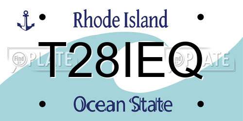 T28IEQ Rhode Island License Plate