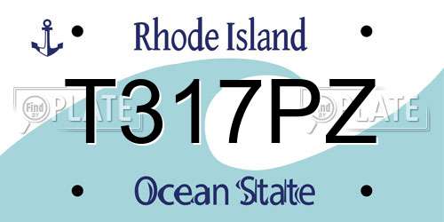 T317PZ Rhode Island License Plate