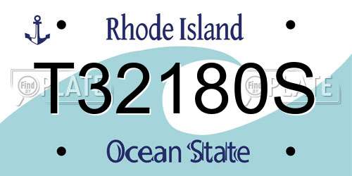 T32180S Rhode Island License Plate