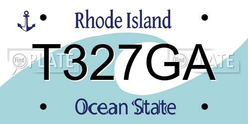 T327GA Rhode Island License Plate