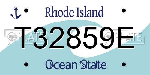 T32859E Rhode Island License Plate