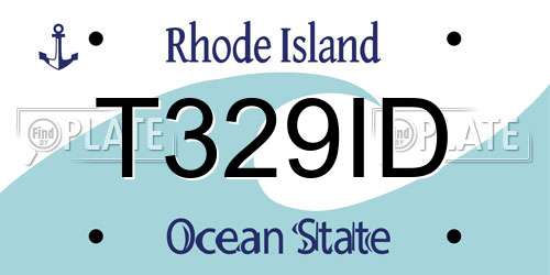 T329ID Rhode Island License Plate