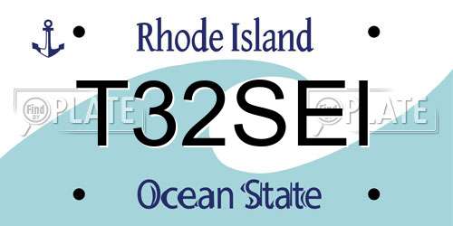 T32SEI Rhode Island License Plate