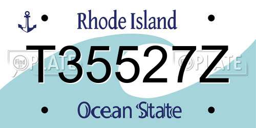 T35527Z Rhode Island License Plate