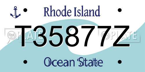 T35877Z Rhode Island License Plate
