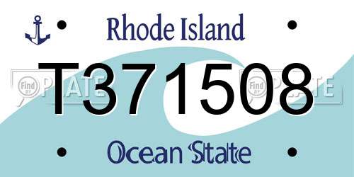 T371508 Rhode Island License Plate