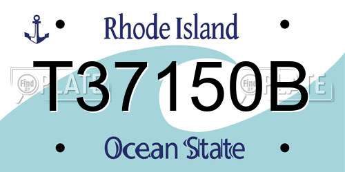 T37150B Rhode Island License Plate