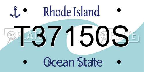 T37150S Rhode Island License Plate