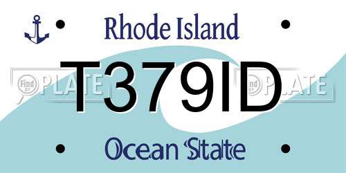 T379ID Rhode Island License Plate