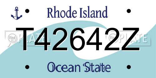 T42642Z Rhode Island License Plate