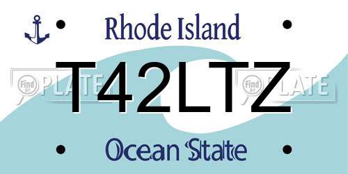 T42LTZ Rhode Island License Plate