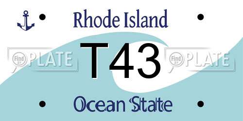 T43 Rhode Island License Plate