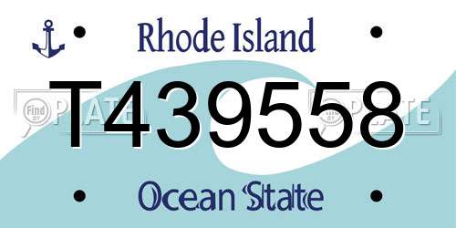 T439558 Rhode Island License Plate