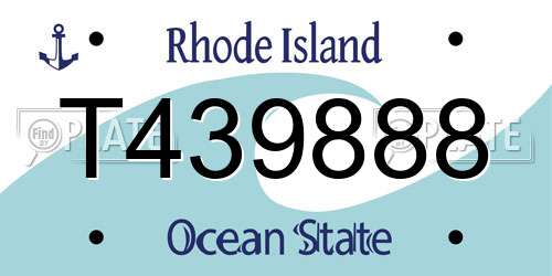 T439888 Rhode Island License Plate
