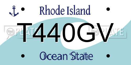 T440GV Rhode Island License Plate