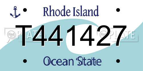 T441427 Rhode Island License Plate