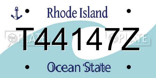 T44147Z Rhode Island License Plate