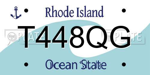 T448QG Rhode Island License Plate