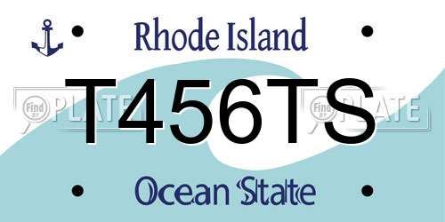T456TS Rhode Island License Plate