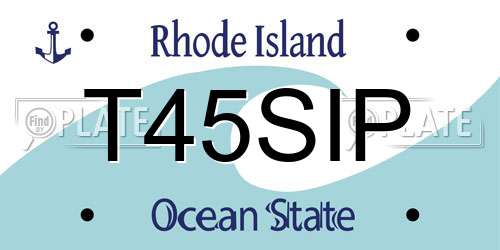 T45SIP Rhode Island License Plate