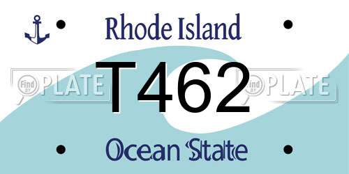 T462 Rhode Island License Plate