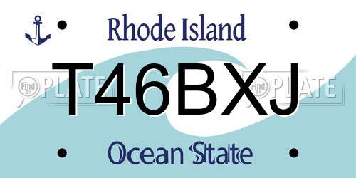 T46BXJ Rhode Island License Plate