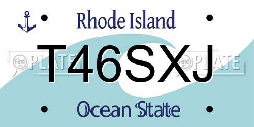 T46SXJ Rhode Island License Plate