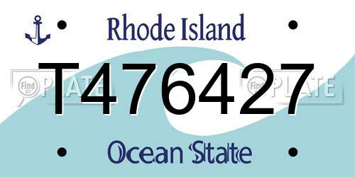 T476427 Rhode Island License Plate