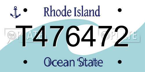 T476472 Rhode Island License Plate