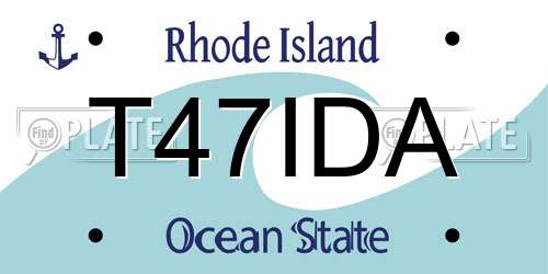 T47IDA Rhode Island License Plate