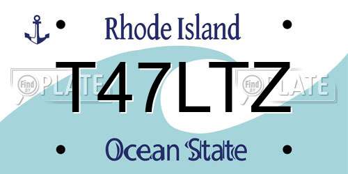 T47LTZ Rhode Island License Plate