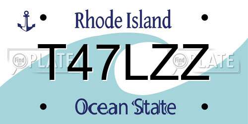 T47LZZ Rhode Island License Plate