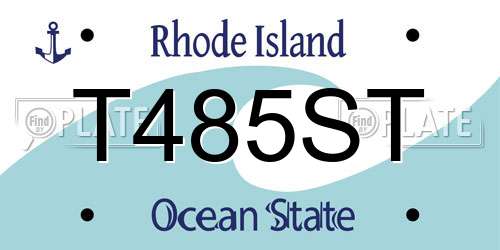 T485ST Rhode Island License Plate