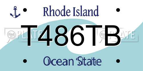 T486TB Rhode Island License Plate