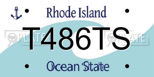 T486TS Rhode Island License Plate