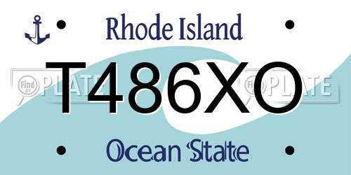 T486XO Rhode Island License Plate
