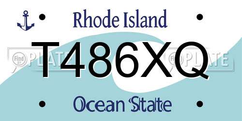 T486XQ Rhode Island License Plate