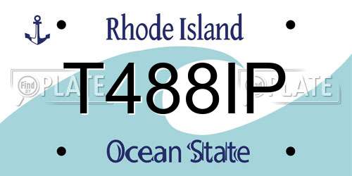 T488IP Rhode Island License Plate