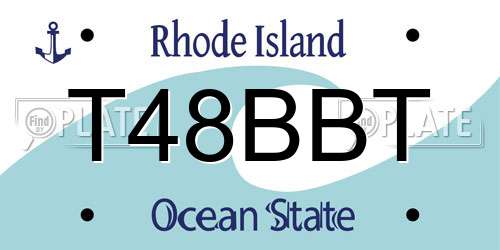 T48BBT Rhode Island License Plate