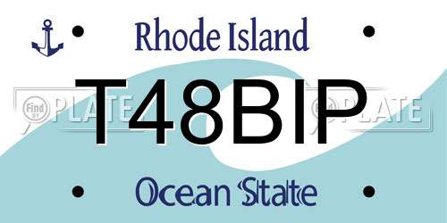 T48BIP Rhode Island License Plate