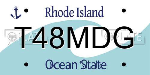T48MDG Rhode Island License Plate