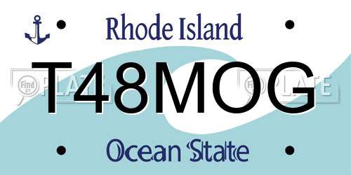 T48MOG Rhode Island License Plate
