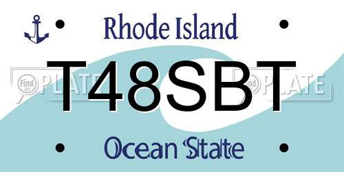 T48SBT Rhode Island License Plate
