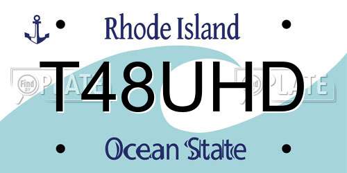 T48UHD Rhode Island License Plate