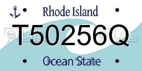 T50256Q Rhode Island License Plate