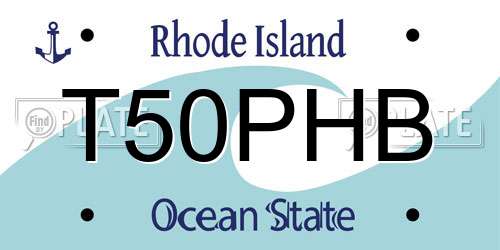 T50PHB Rhode Island License Plate